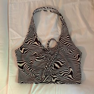 Zebra Print Halter Top. Divided by H&M